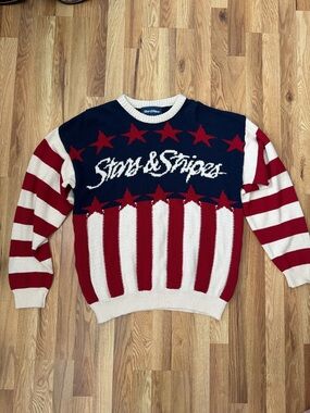 Vintage Stars & Stripes American Flag Knit Sweater